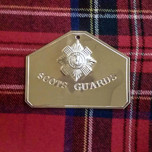 Replica Brass Bed Plate Scots Guards